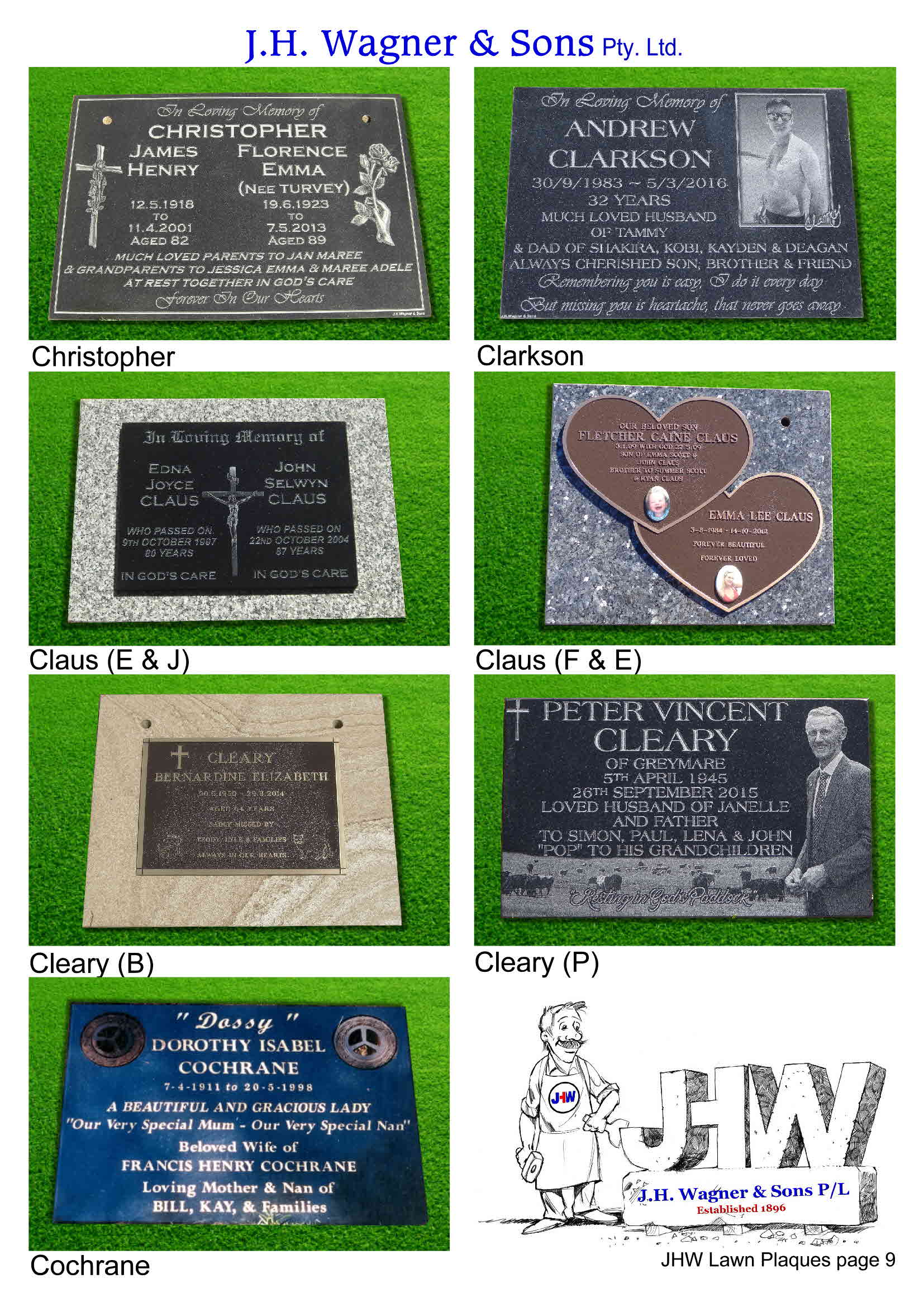 Lawn Plaques Page 9